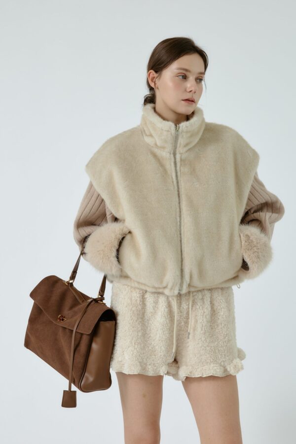 Faux Suede Shoulder Bag