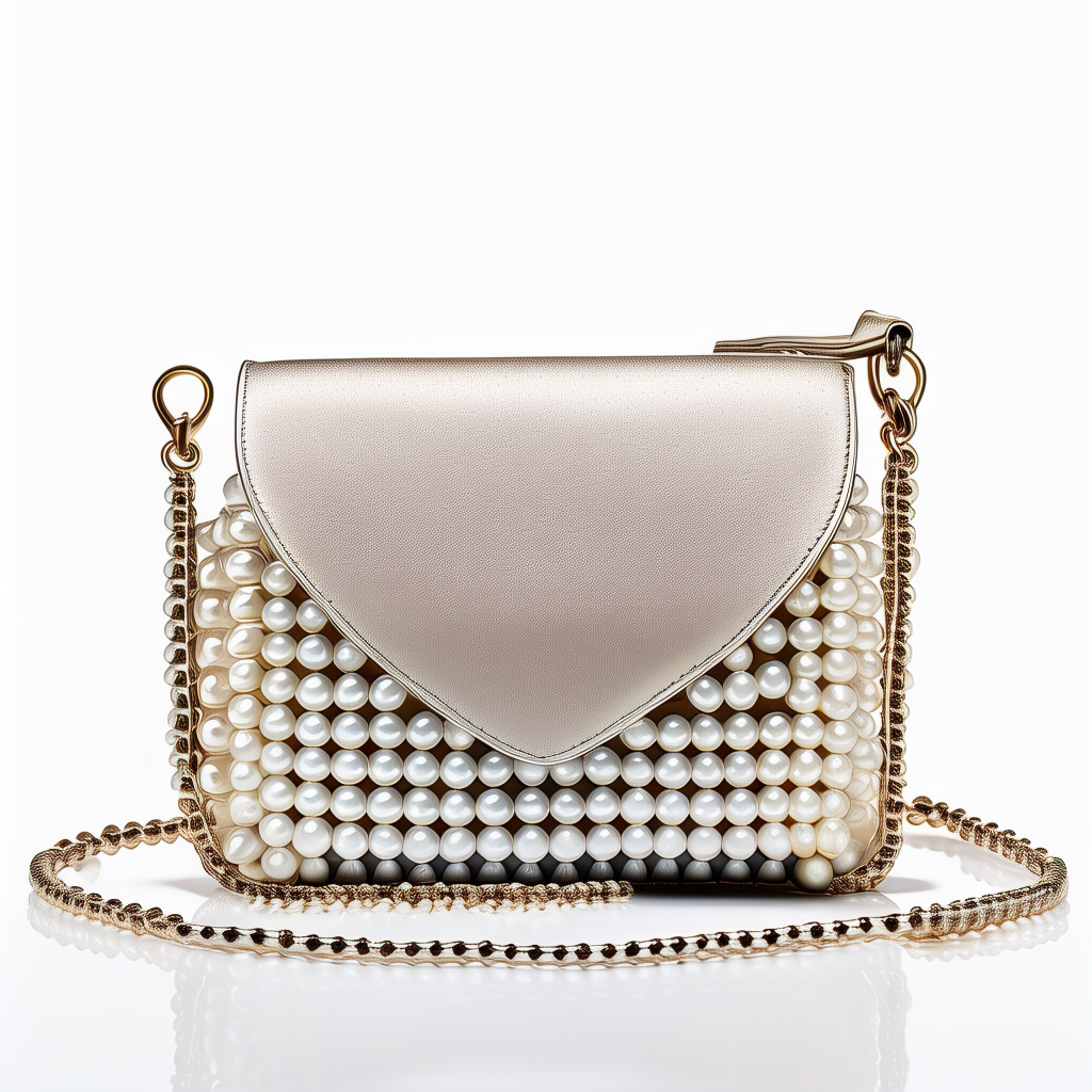 Faux Pearl Beaded Crossbody Bag
