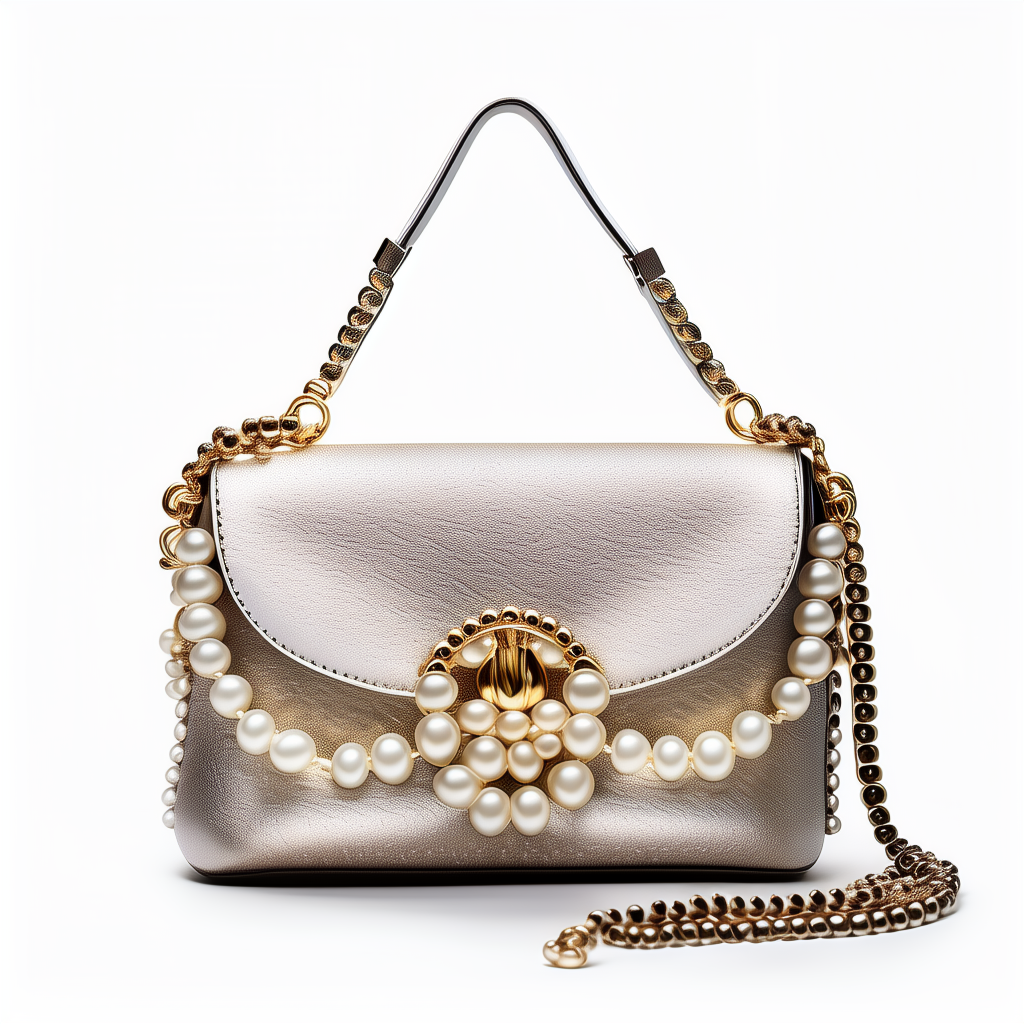 Faux Pearl Beaded Crossbody Bag
